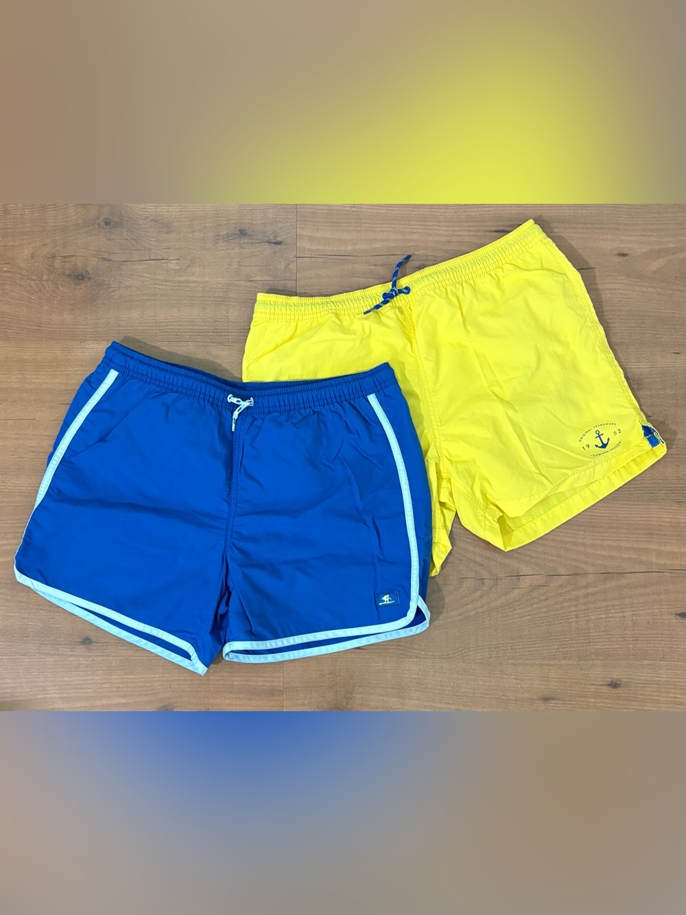 Bundle (2 pcs) 13/14 Zara Boys 
Swim Shorts ( Blue and Yellow )